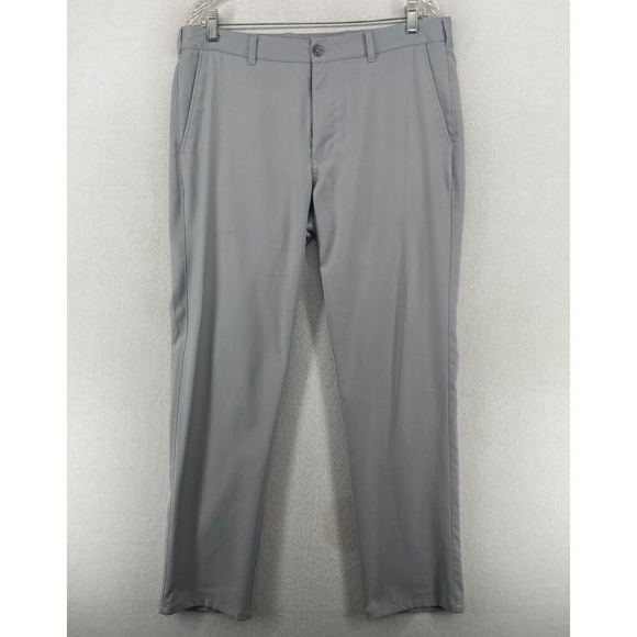 MIZZEN MAIN Pants Mens 34x32 Baron Athletic Tapered Performance Chino Twill Gray
